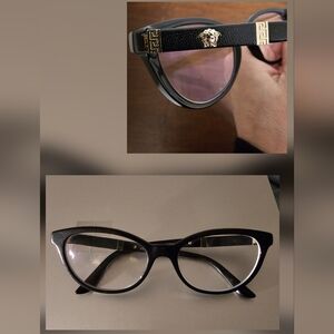 Versace Elegant Black Cat-Eye Glasses Prescription